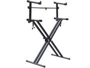 Yaheetech Double X Keyboard Stand 2 tier Adjustable Heavy Duty Piano Stand