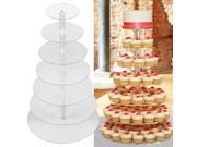Yaheetech 7 Tier Acrylic Round Cake Cupcake Stand Tower Display Birthday Wedding Party