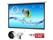 Yaheetech 100 16 9 Manual Projection Screen Matte White Home HD Movie Pull Down Screen without Tripod