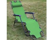 Yaheetech Metal Folding Recliner Chaise Lounger Lounge Chair Zero Gravity Army Green