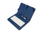 10.1 Inch Folio Artificial Leather Tablet Protector Case Cover Keyboard Case for Universal Android Tablet PC Blue