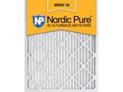 Nordic Pure 16x25x1 MERV 10 AC Furnace Air Filters Qty 12
