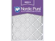 Nordic Pure 16x25x1 MERV 8 AC Furnace Air Filters Qty 12