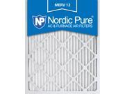 Nordic Pure 20x25x1 MERV 12 AC Furnace Air Filters Qty 3