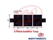24 x 56 3 PCS MIGHTY Flatbed Truck Tarp Light Weight Lumber Tarp with 8 Drop