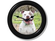 Yay Me! • Pit Bull Wall Clock • Pet Decor • Silent • Sweeping Quartz Movement • 9 Inches