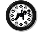 Yorkshire Terrier Silhouette • Unique Wall Clock • Pet Decor • Silent • Sweeping Quartz Movement • 9 Inches