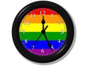 Gay Pride • Unique Wall Clock • Silent • Sweeping Quartz Movement • 9 Inches