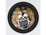 Detroit Lions Wall Clock • NFL Decor • Silent • Sweeping Quartz Movement • 9 Inches