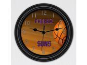 Phoenix Suns Wall Clock • NBA Decor • Silent • Sweeping Quartz Movement • 9 Inches
