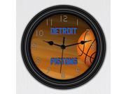 Detroit Pistons Wall Clock • NBA Decor • Silent • Sweeping Quartz Movement • 9 Inches