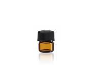 1 ml 1 4 Dram Amber Glass Vial w Cap for essential oils etc 12 Pack