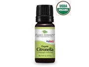 Organic Citronella Essential Oil. 10 ml 1 3 oz . 100% Pure Undiluted Therapeutic Grade.