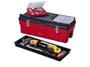 Stack On 26 Plastic Tool Box w 2 Removable Boxes Red