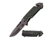 M Tech Xtreme USA Spring Assisted Knife 4.5 w Green G10 Hdl