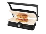 Oster DuraCeramic Panini Maker and Grill Black