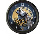 American Expedition Vintage Lone Wolf Lodge Clock