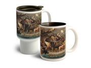 American Expedition Moose Collage Home Away Stoneware Mug St