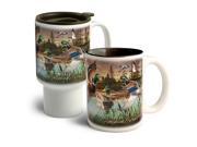 American Expedition Duck Collage Home Away Stoneware Mug Set
