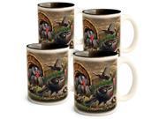 American Expedition Collage Coffee Mugs Turkey 4 Set
