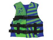 Airhead Trend Boys Closed Side Life Vest Youth Blue Green