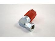 90° High Side Steel Adapter 3 8 24 Thread With Red M8 x 1 Cap And Core 10 count