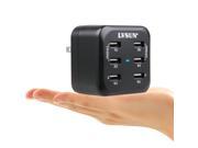 Lvsun 34W 6.8A Universal 6 Port Mobile Phone Travel Charger Cell Phone Charging Hub Fit for Iphone 6 Iphone 6 Plus 5S 5C 5 Ipad Air Mini galaxy S6 S6 Edge