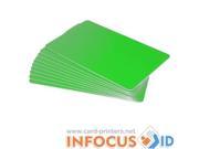 100 x FLUORESCENT GREEN PVC Plastic Cards CR 80 30mil for all ID Printers