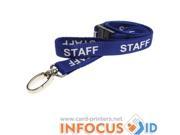 100 x Royal Blue Staff Lanyards with Metal Chrome Lobster Clips for ID Cards