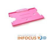 100 x Pink Open Faced Rigid Card Holders for ID Cards Badges