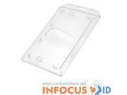 100 x Clear Enclosed Rigid Card Holders for ID Cards Badges