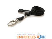 100 x Black Breakaway Lanyards with Metal Lobster Clip for ID Cards Badges