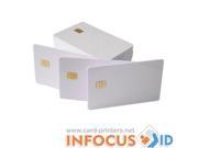 100 Pack x Plain White PVC Plastic FM4442 CHIP SMART Cards for ID Card Printers