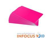 100 x FLUORESCENT PINK PVC Plastic Cards CR 80 30mil for all ID Printers