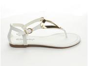 SUNNY DAY ATINA 65 WOMEN S FAUX LEATHER GOLD TONED METALLIC Sandals Flip Flops