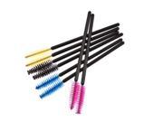 MakeupAcc® Disposable Eyelash Mascara Brushes wands 400pcs pack Rose yellow black and Blue Makeup Tools