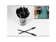 MakeupAcc® 50pcs Makeup Disposable Eyelash Mini Brushes Mascara Wands Applicator 50pcs Black …