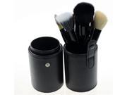 MakeupAcc® Professional Makeup Brush Sets Cosmetic Brush Kit Makeup Tool with Cup Leather Holder Case Black
