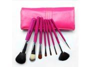 MSQ 8 Pcs High Quality Makeup Brush Sets Classic Wooden Handle Natural Wool Beauty Women Color Purple