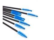MakeupAcc® 100pcs Makeup 4 Color Disposable Eyelash Mini Brushes Mascara Wands Applicator 100pcs Blue