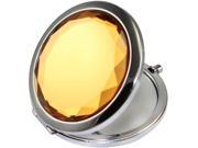MakeupAcc® Double Sides One Is Normal another Is Magnifying portable Foldable Pocket Metal Makeup Compact Mirror Woman Cosmetic Mirror Light Brown