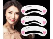 MakeupAcc® 3 Style Reusable Eyebrow Shaping Stencils Template Card Make up Appliance Tool Brow Class Beauty Drawing Guide