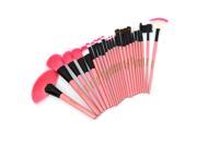 MakeupAcc® Makeup Brushes Set Tools Pro Foundation Eyeshadow Eyeliner Superior Soft 24pcs Pink