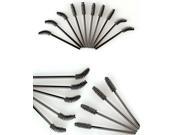 MakeupAcc® 10 Pcs Black Straight and Curve Mascara Wands Brushes Disposable Eyelash Extensions