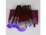 Charming Woman Must Have Romantic Purple Professional Cosmetic Makeup Make up Brush Brushes Set Kit with Bag Case 16 PCS Purple Style