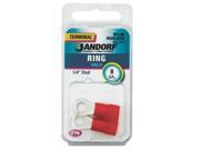 Jandorf 60789 Nylon Insulated Terminal Ring 8 Gauge AWG 1 4