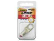 Jandorf 60767 Uninsulated Electrical Terminal Lug 2 Gauge AWG 3 8