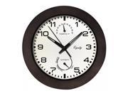 Equity 29005 Indoor Outdoor Wall Clock With Temperature And Humidity