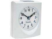 Westclox 47312W Arched Quartz Alarm Clock With Snooze White