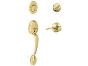Schlage F360V PLY ACC 505 Plymouth Accent Handleset Bright Brass